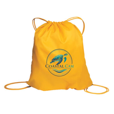 Costal Cam Sea Turtle Drawstring Beach Cinch Bag   Thumbnail