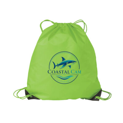 Costal Cam Shark Drawstring Beach Cinch Bag  Thumbnail