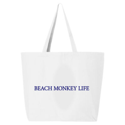 Beach Monkey Life Costal Cam Angel Fish Canvas Tote   Thumbnail