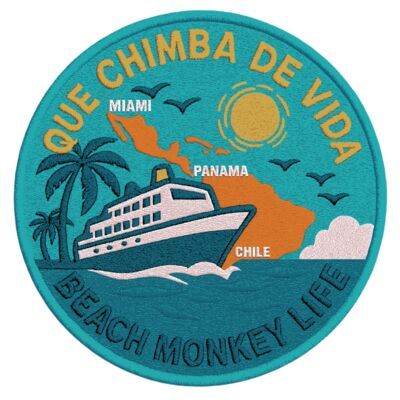 BEACH MONKEY LIFE QUE CHIMBA DE VIDA PATCH Thumbnail